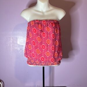 Lily White Women's Magenta Pink Strapless Tube Top Size Small Casual Sleeveless